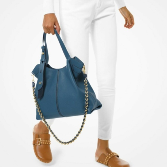Michael Kors Bags Nwt Michael Kors Downtown Astor Blue Leather